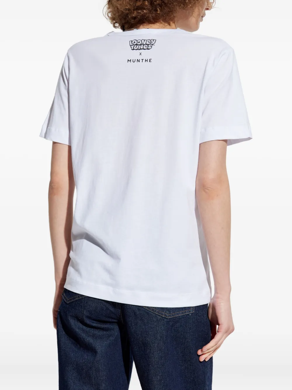 MUNTHE T-shirt met logoprint Wit
