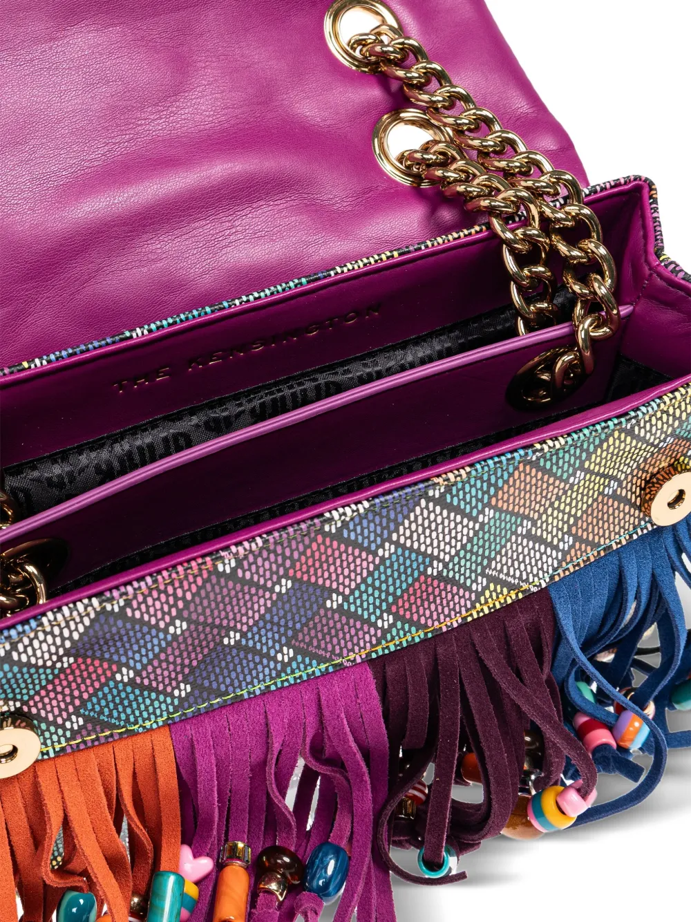 Kurt Geiger London Kensington schoudertas met franje Roze