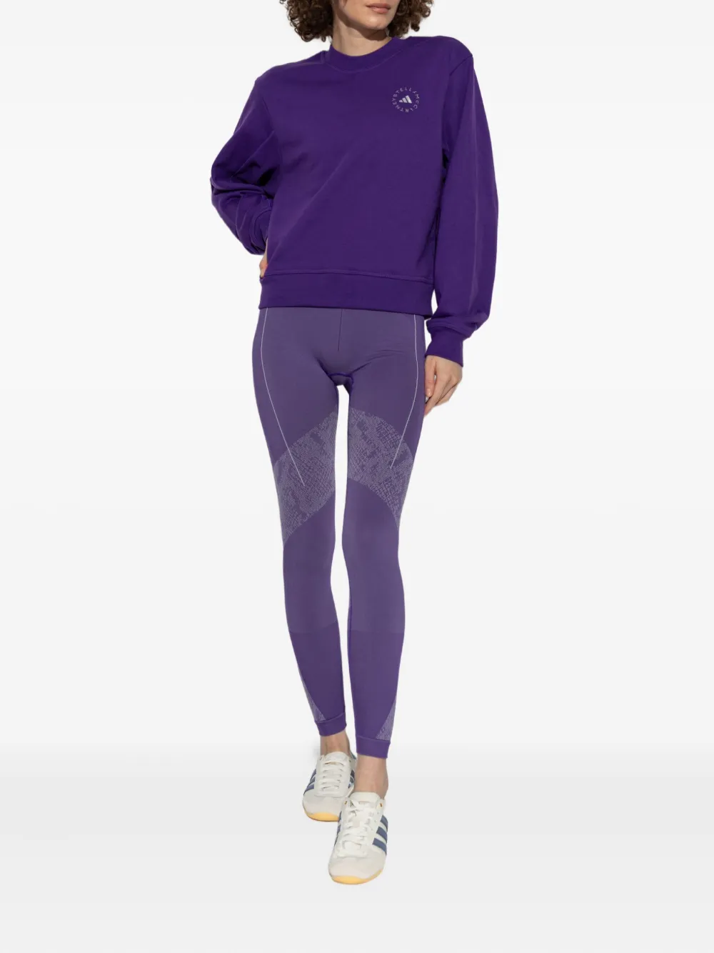 Adidas by Stella McCartney Naadloze legging met slangenprint - Paars