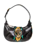 Kurt Geiger London small Chelsea snake-print shoulder bag - Black