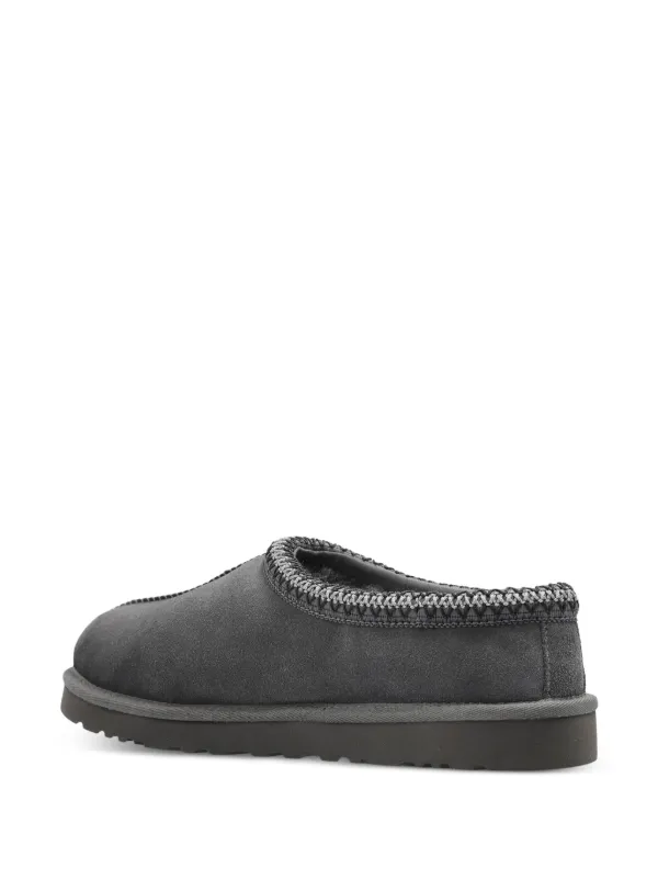 UGG Tasman braided-trim Slipper Boots Grey FARFETCH IN