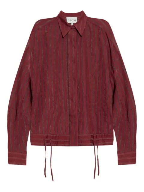 MUNTHE Loasta striped drawstring shirt