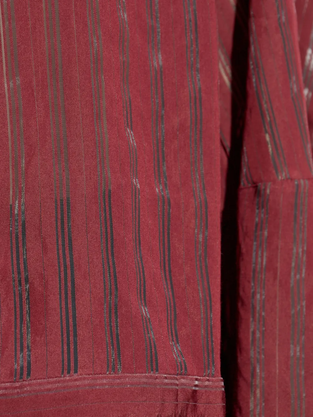 MUNTHE Loasta gestreepte blouse met trekkoord Rood