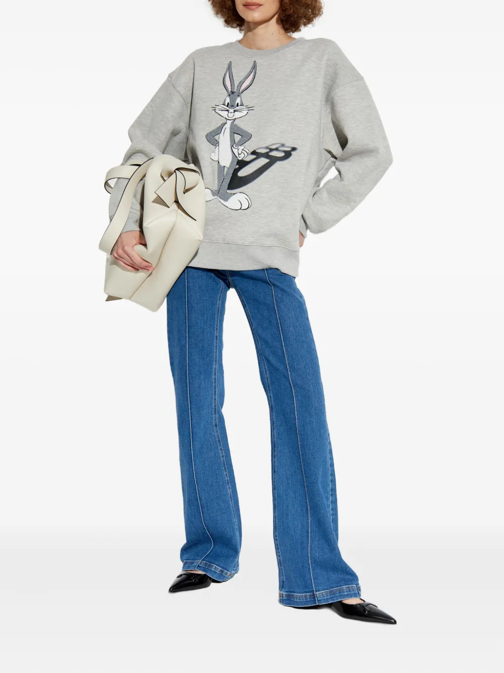 Munthe X Looney Tunes Bugs-bunny Detail Sweatshirt In Gray