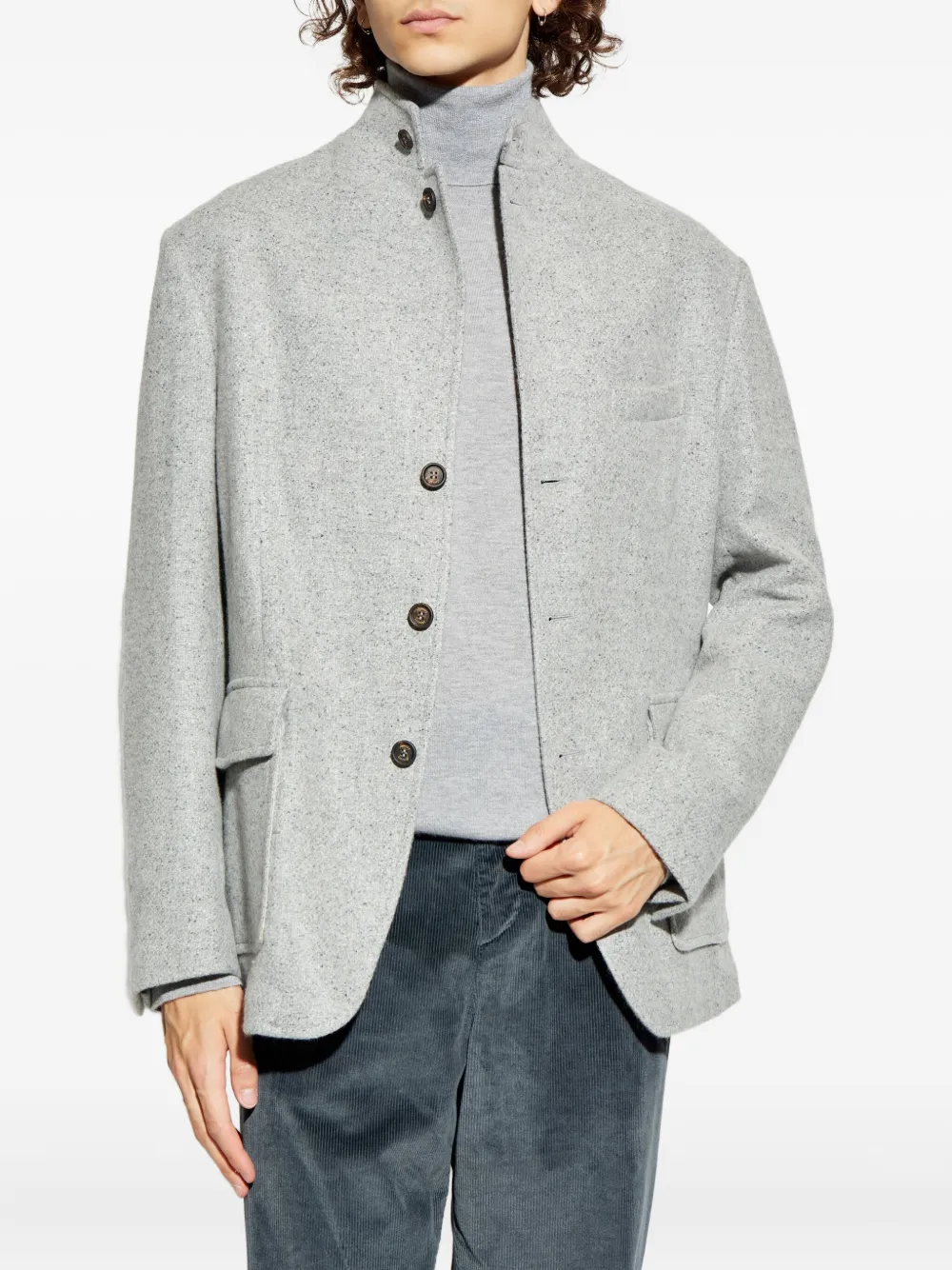 Eleventy Blazer met opgestikte zak Grijs