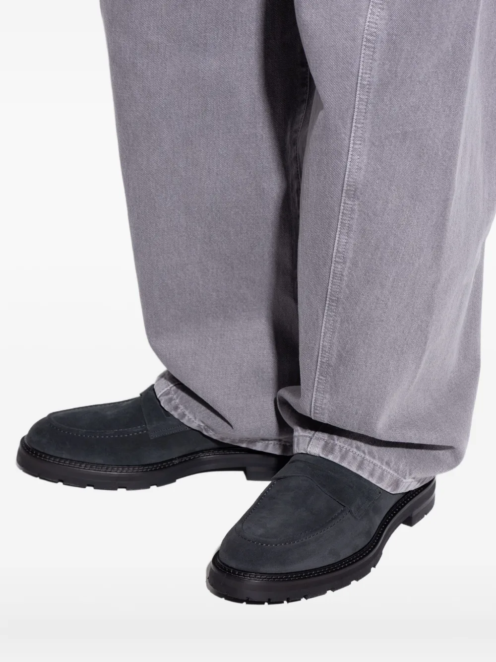 Eleventy suede penny loafers Blauw