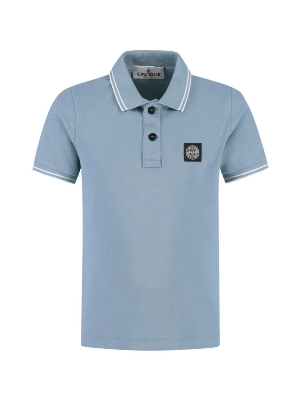 Stone Island Junior ribbed short-sleeve polo shirt - Verde