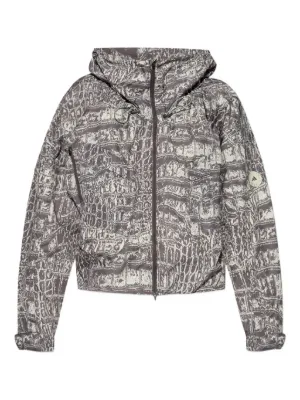 STELLA McCARTNEY ブルゾン 38 グレー サテン ジャケット adidas by Stella McCartney ブルゾン ジャンバー レディース
