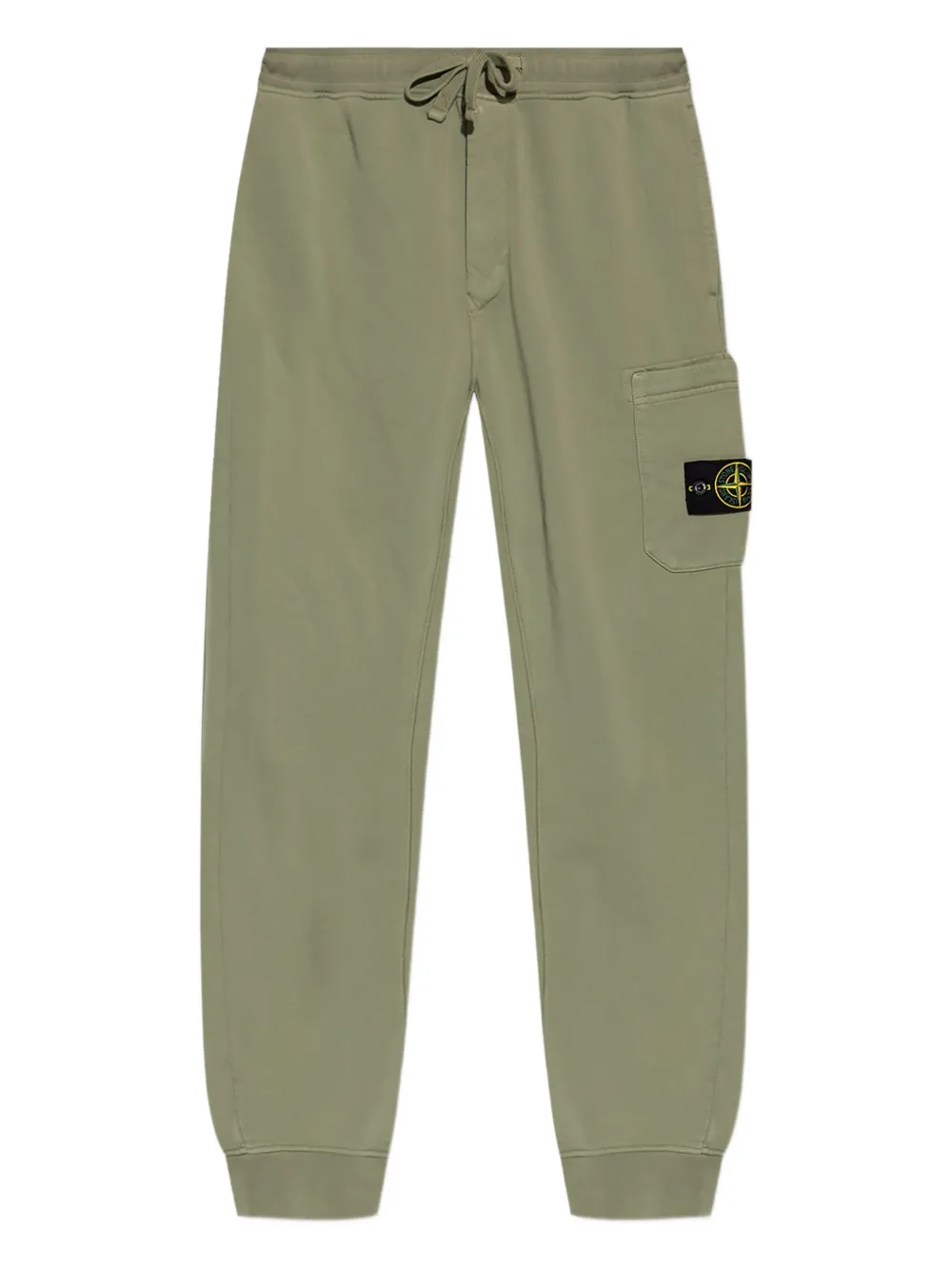 Stone Island patch-pocket cotton track pants Groen