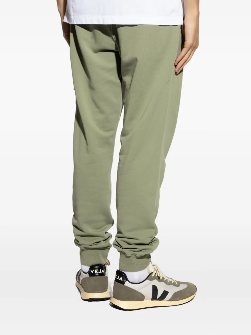 Stone Island patch-pocket cotton track pants Groen