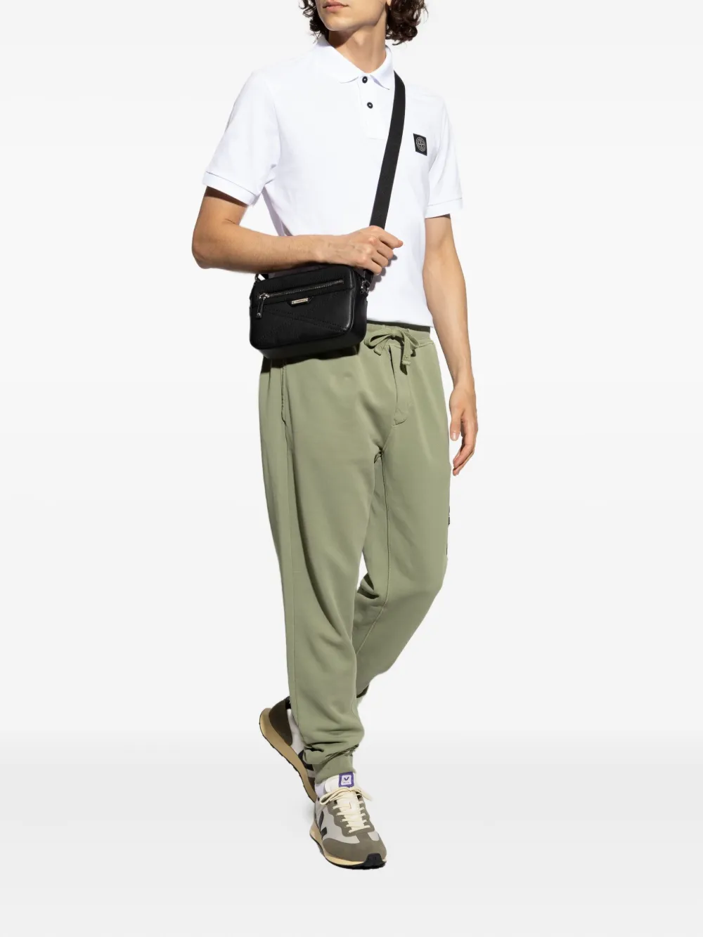 Stone Island patch-pocket cotton track pants - Groen