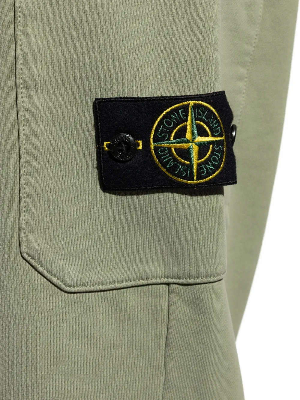 Stone Island patch-pocket cotton track pants Groen