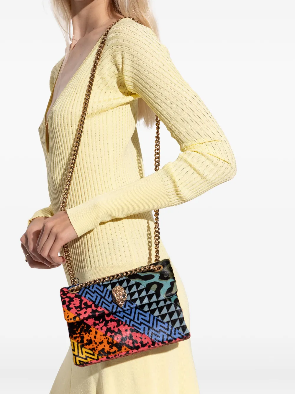 Kurt Geiger London small Kensington patchwork shoulder bag - Zwart
