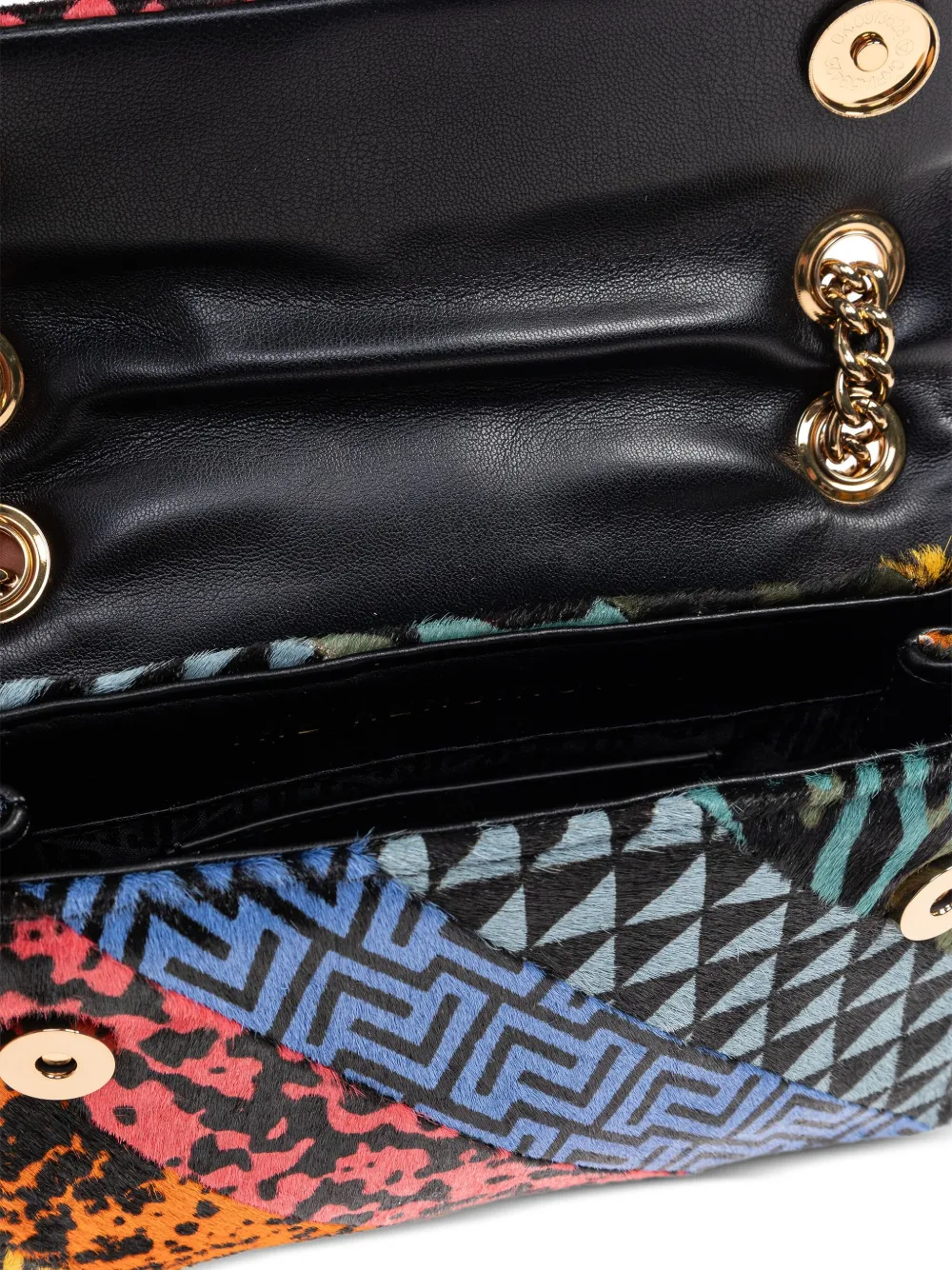 Kurt Geiger London Kleine Kensington schoudertas met patchwork Zwart