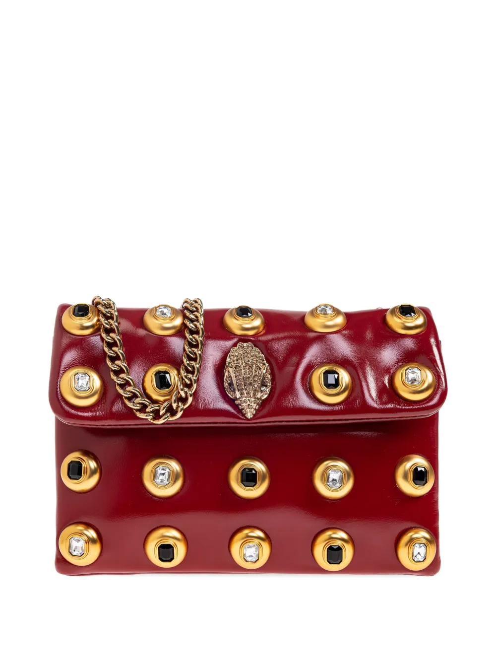 Kurt Geiger Small Gem Kensington Shoulder Bag In Red