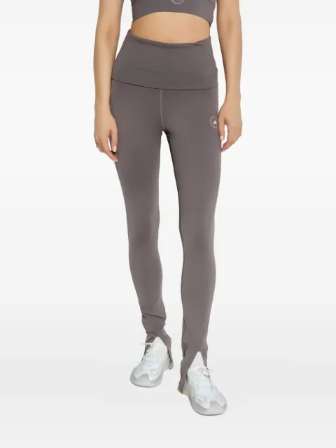 adidas by Stella McCartney logo-print split-hem leggings