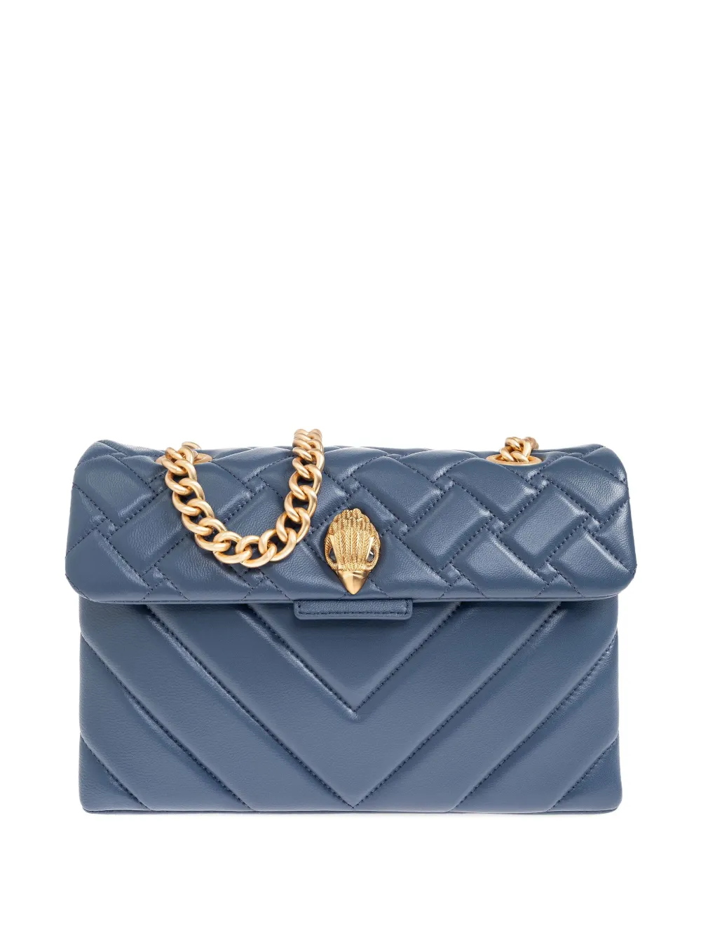Kurt Geiger Quilted Chain-strap Cross Body Bag In Blue