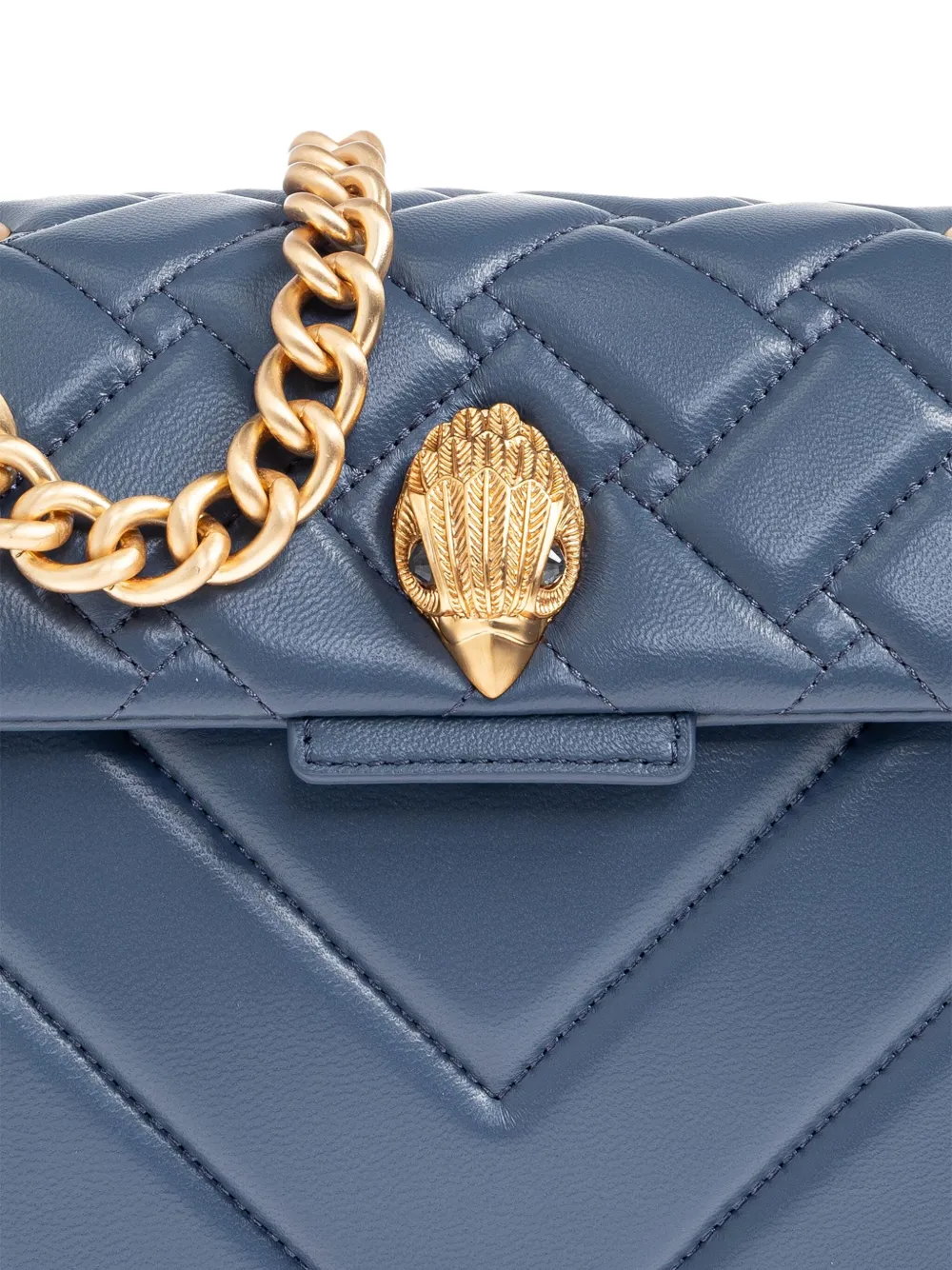 Kurt Geiger Quilted Chain-strap Cross Body Bag In Blue