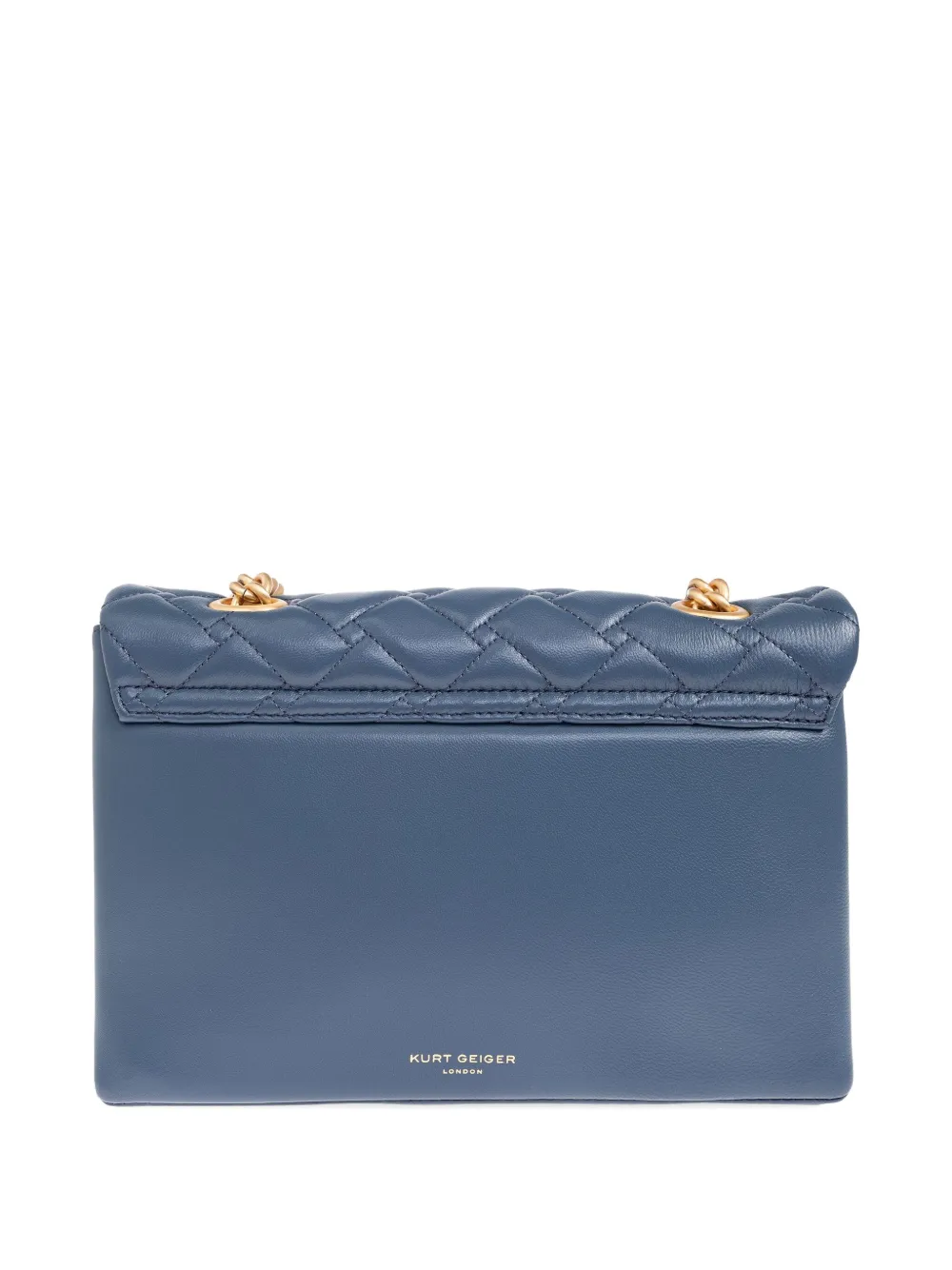 Kurt Geiger Quilted Chain-strap Cross Body Bag In Blue