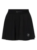 adidas by Stella McCartney pleated logo-detail mini short-skirt - Black