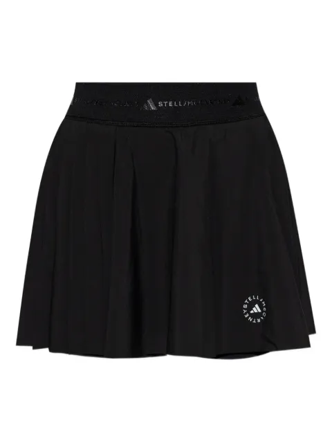 adidas by Stella McCartney pleated logo-detail mini short-skirt