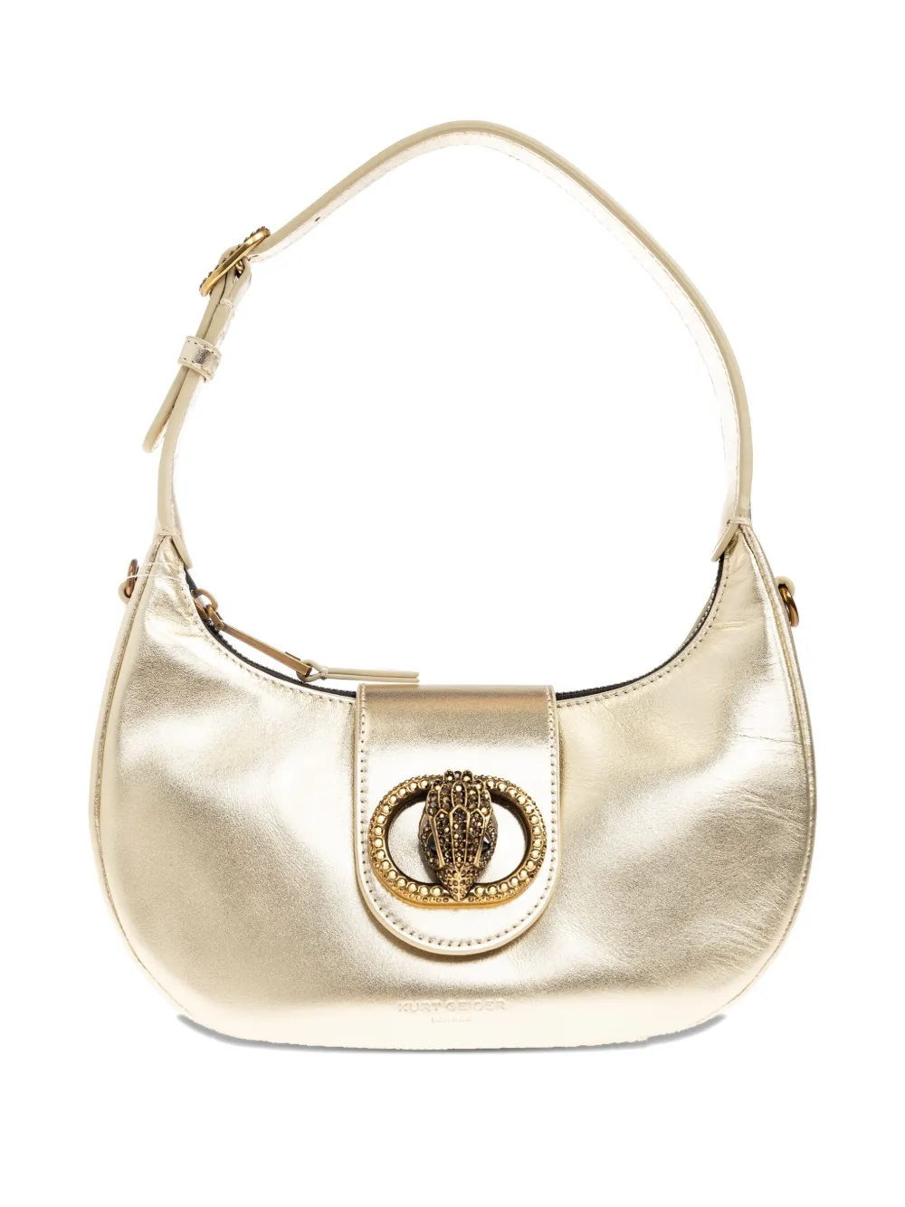 Kurt Geiger Chelsea Embellished Leather Tote Bag In Gold