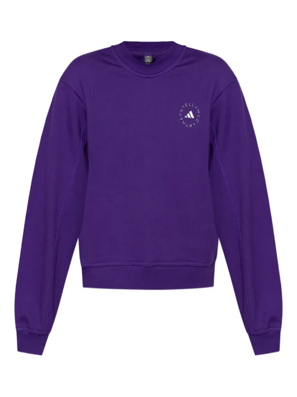 Adidas By Stella McCartney logo-detail Sweatshirt Purple FARFETCH IN
