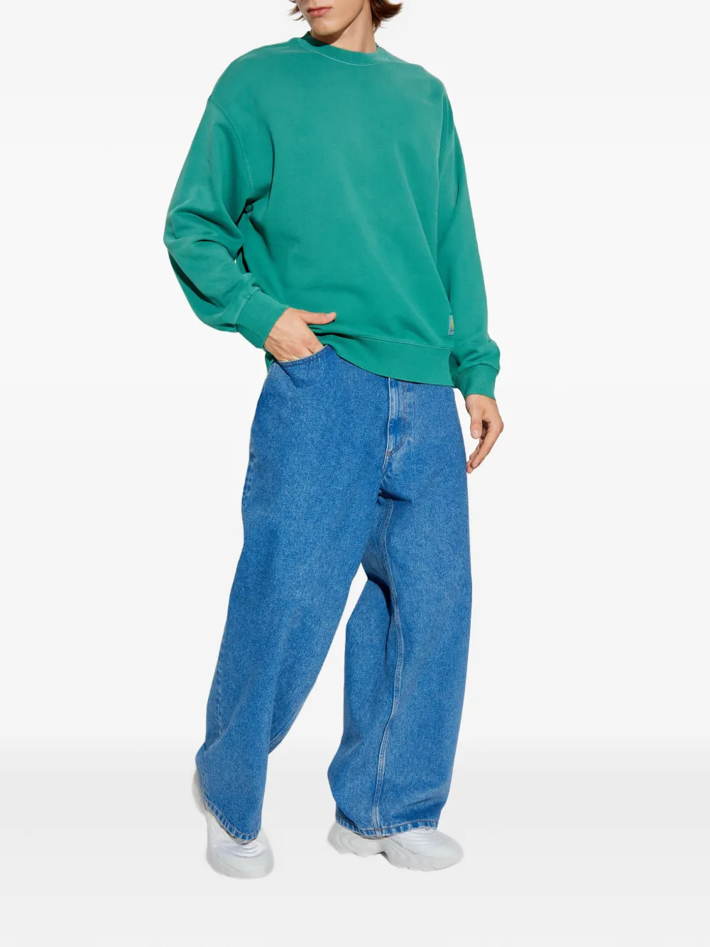 Carhartt WIP Hudson logo-patch sweatshirt Groen