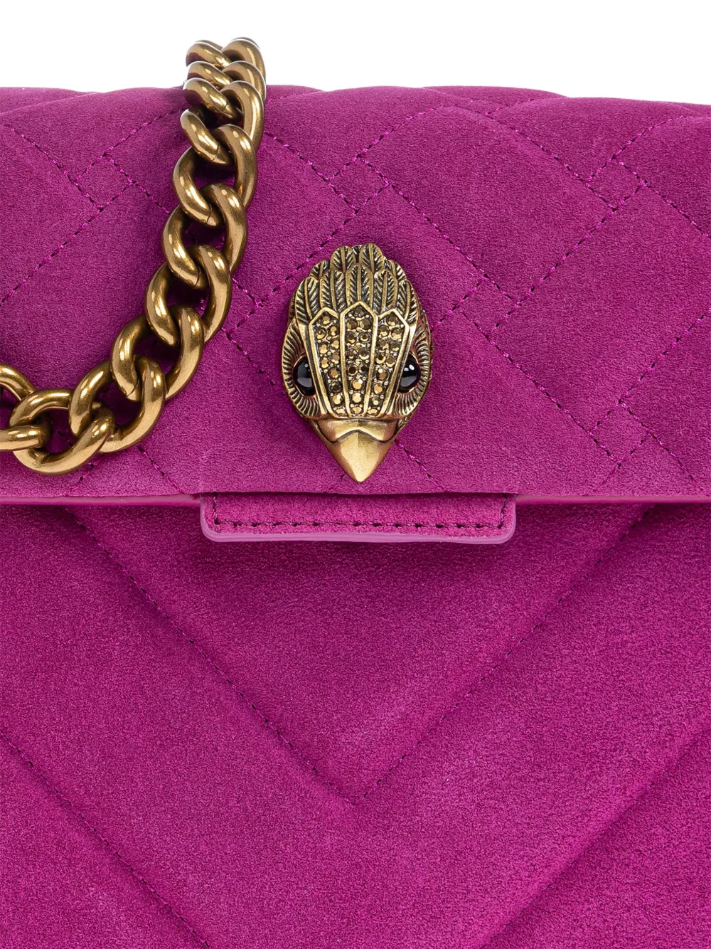 Kurt Geiger London small kensington quilted chain-strap crossbody bag Roze