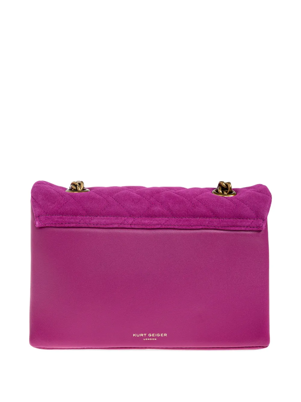 Kurt Geiger London small kensington quilted chain-strap crossbody bag Roze