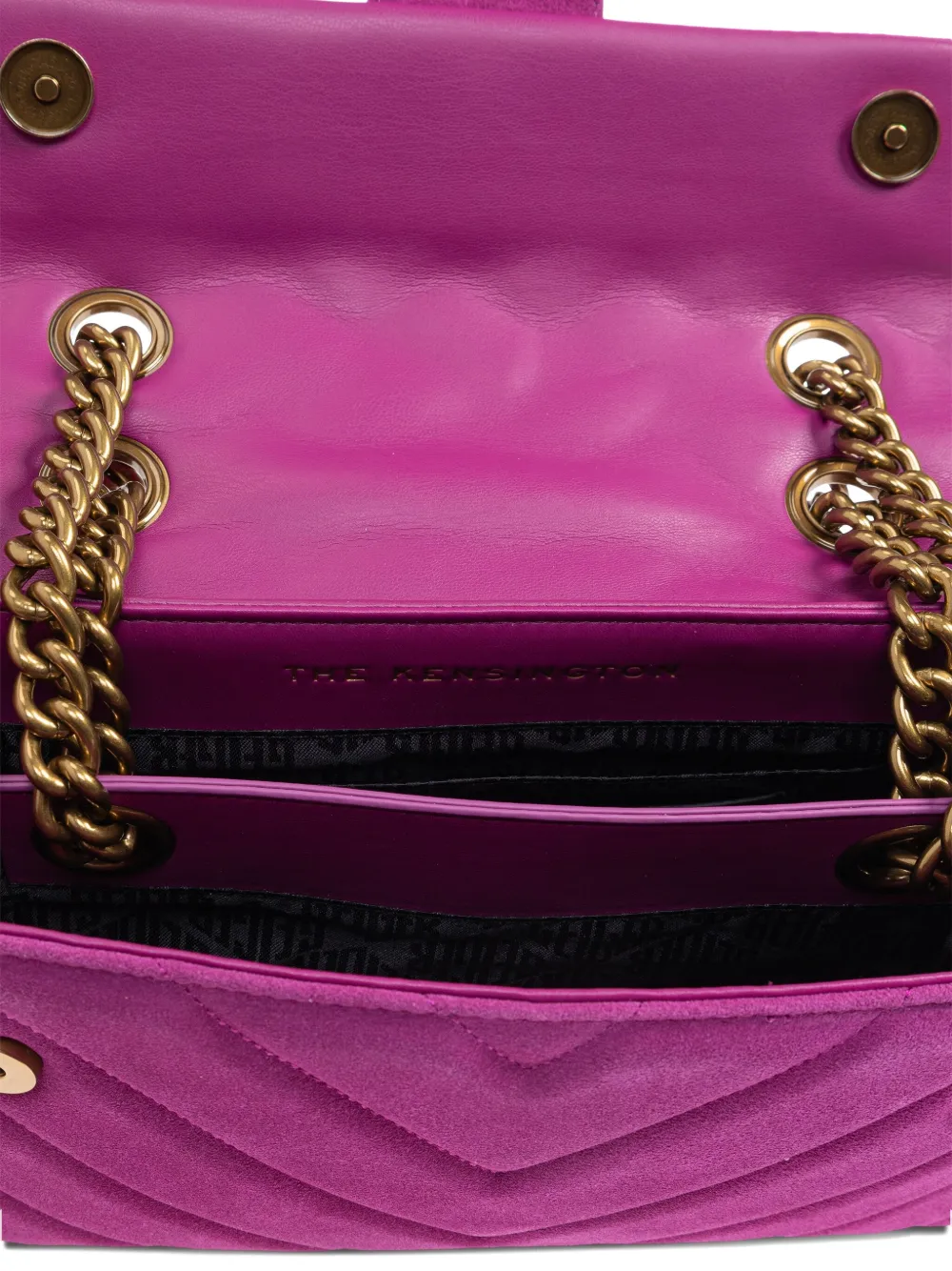 Kurt Geiger London small kensington quilted chain-strap crossbody bag Roze