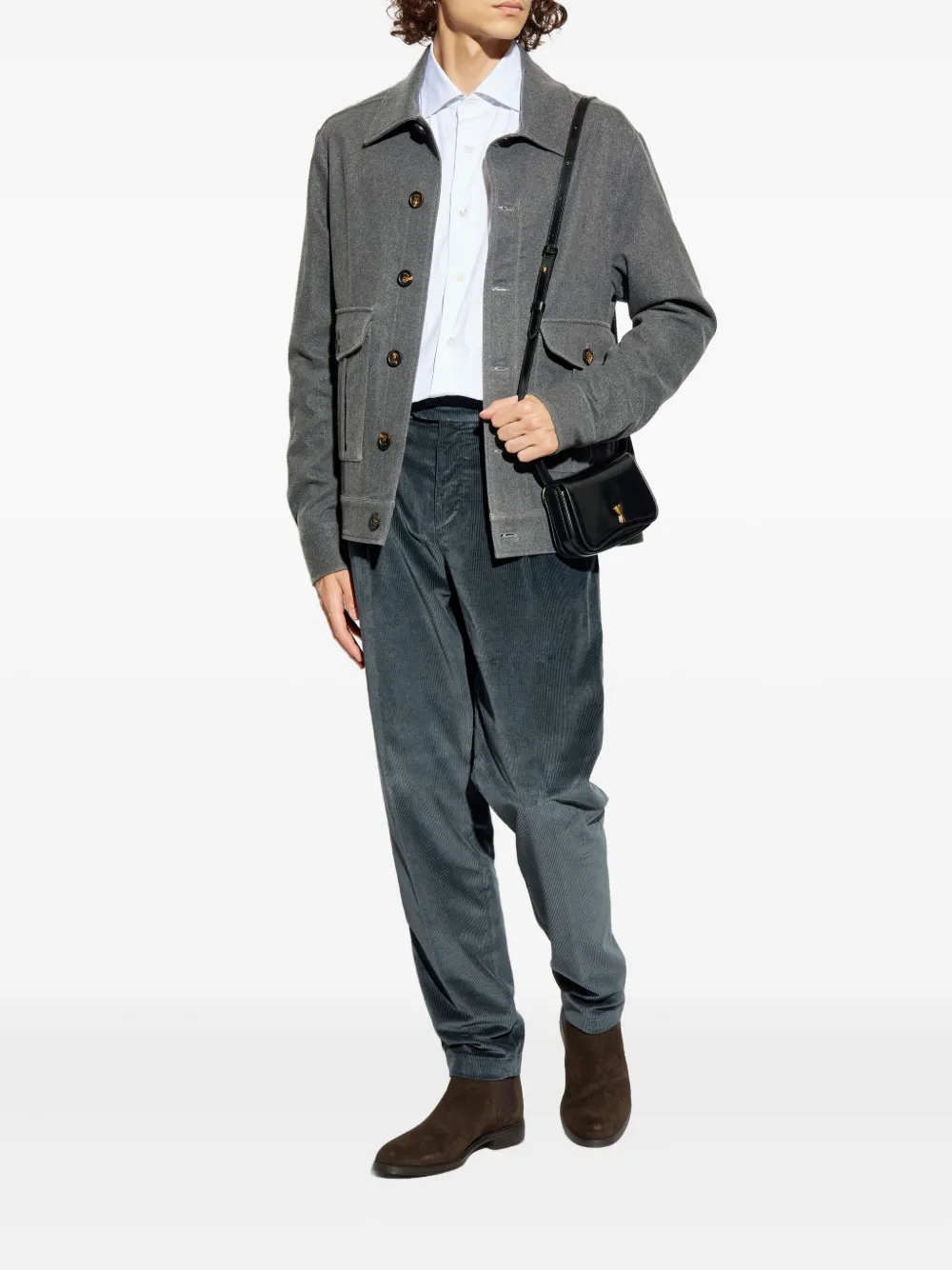 Eleventy long-sleeve button-down shirt - Wit