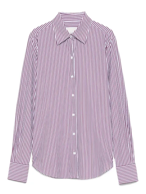 Xacus striped button-fastening shirt
