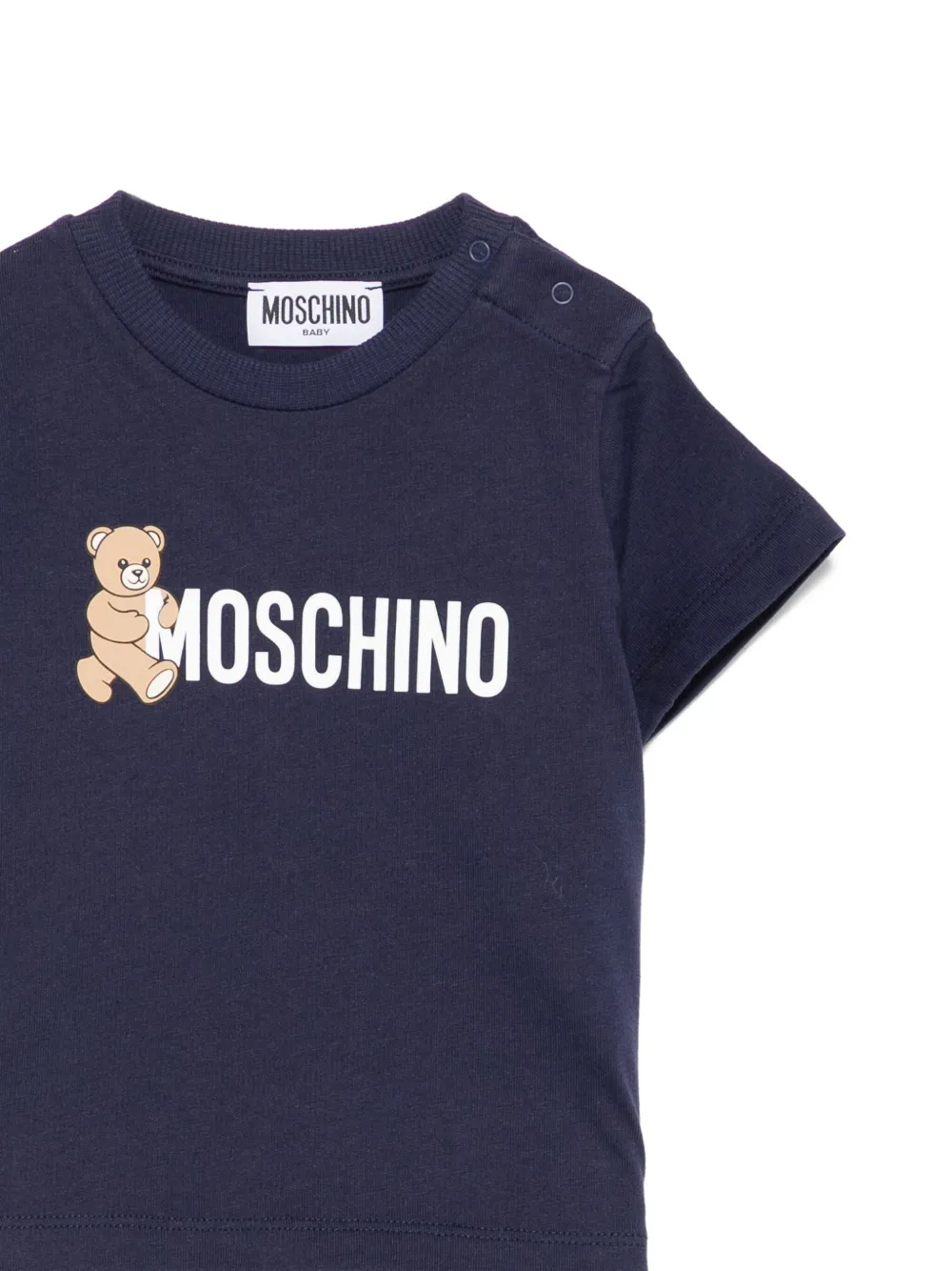 Moschino Kids Katoenen top met teddyprint Blauw
