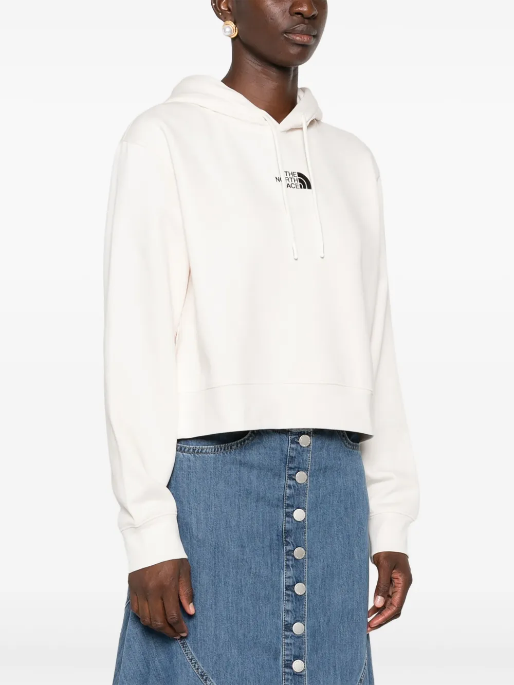 The North Face Hoodie met geborduurd logo Beige