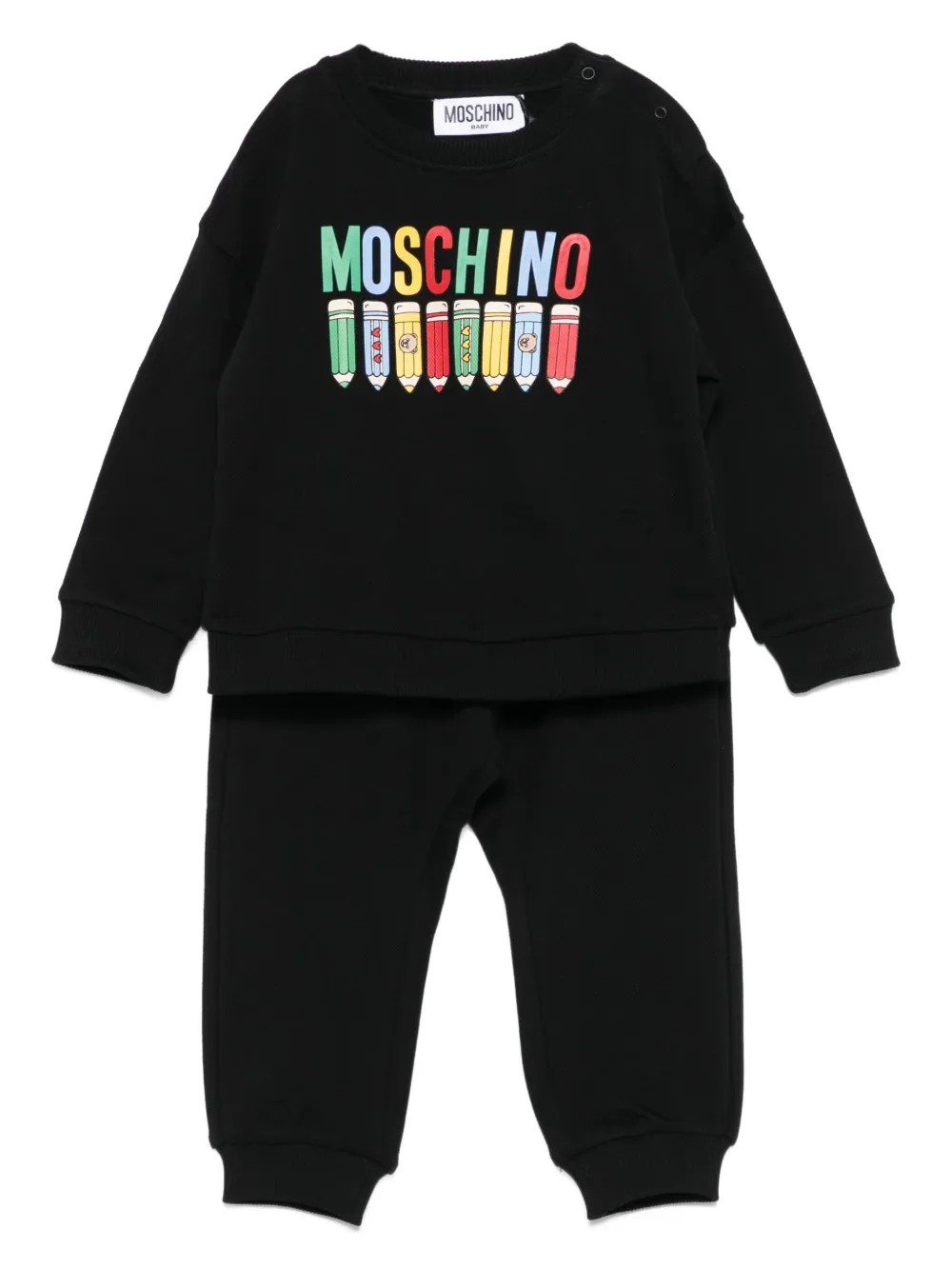 Moschino Kids logo tracksuit Zwart