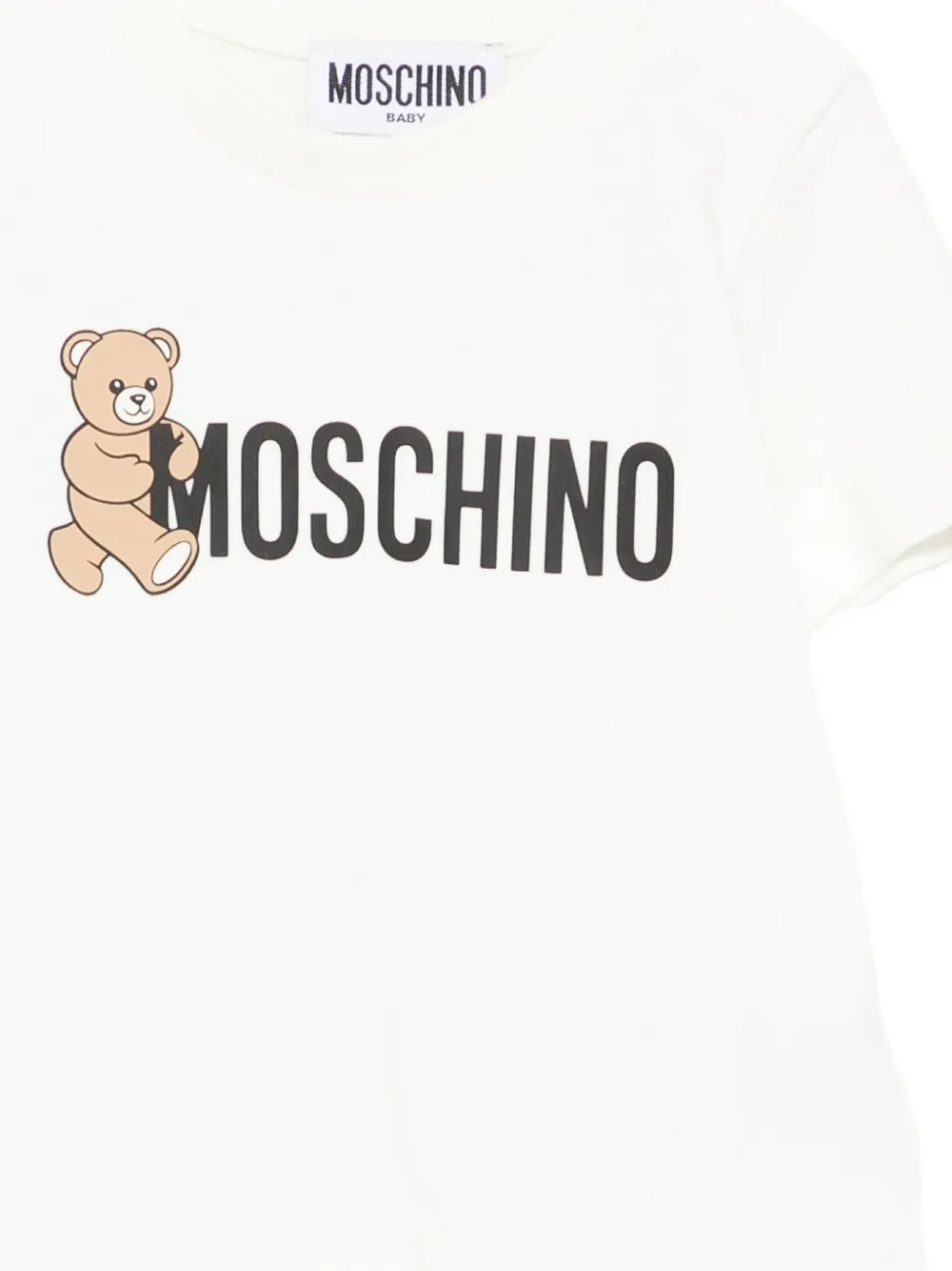Moschino Kids teddy-print cotton T-shirt Wit