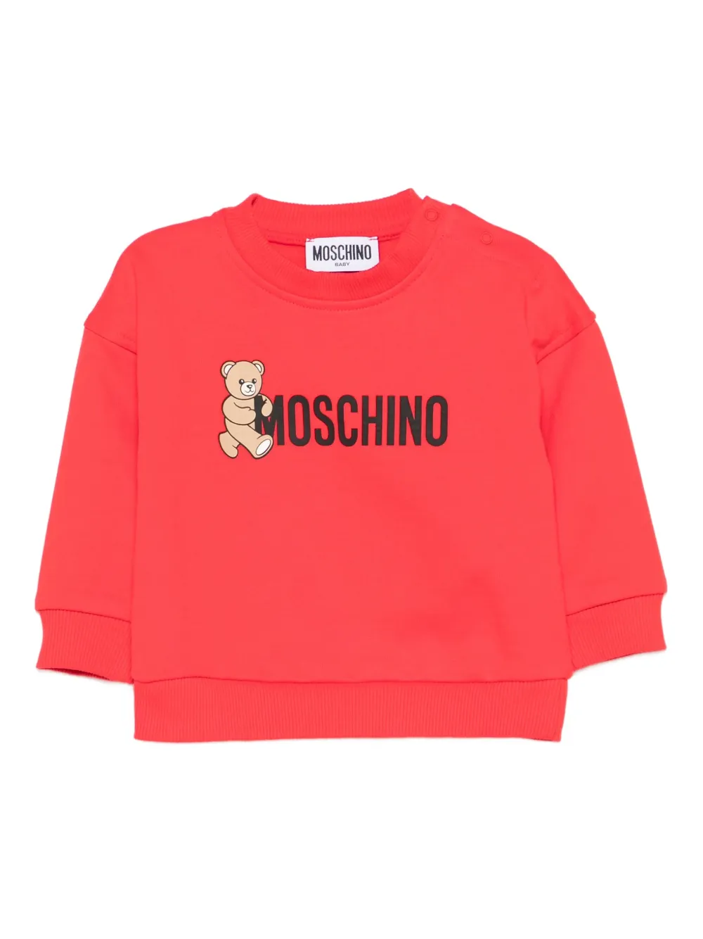 Moschino Kids teddy-logo sweatshirt Rood