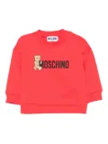 Moschino Kids teddy-logo sweatshirt - Red