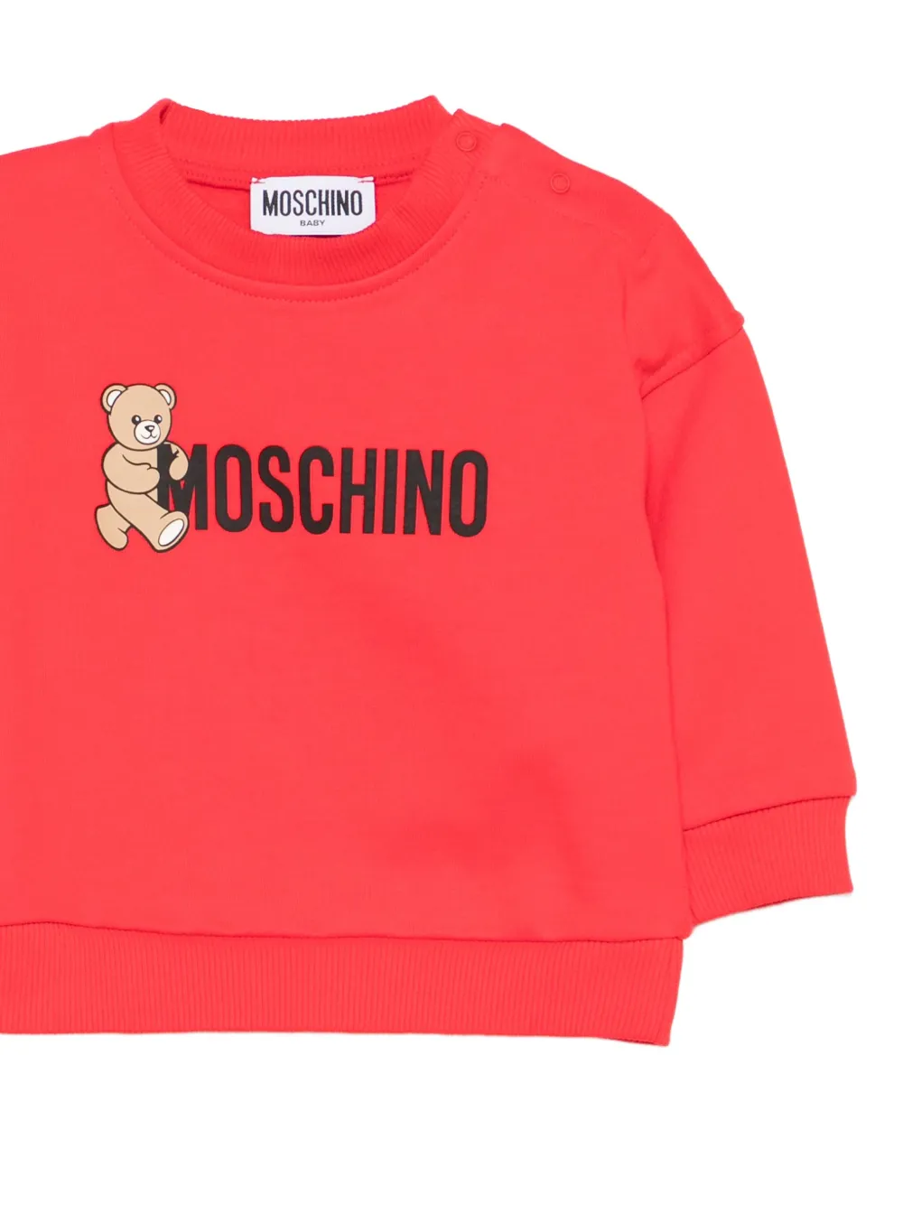 Moschino Kids teddy-logo sweatshirt Rood