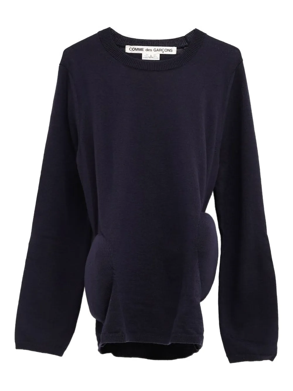 Comme Des Garçons Padded-hips Sweater In Blue