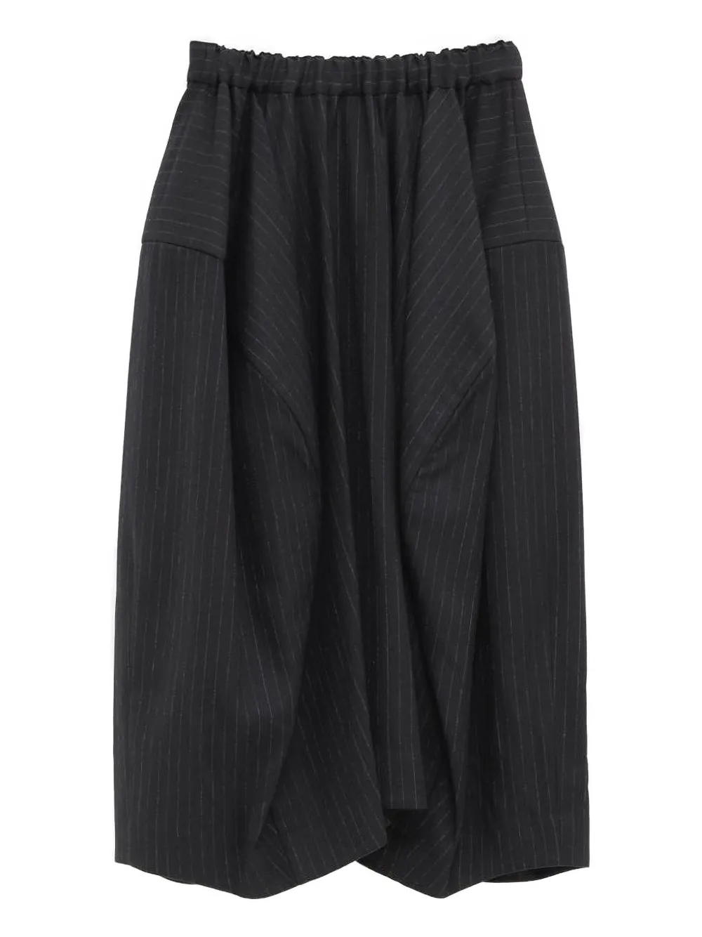 Comme Des Garçons pinstripe-print midi skirt - Zwart