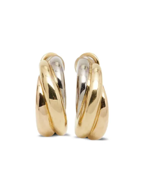 Cartier 1996s pre-owned 18kt trinity gold earrings