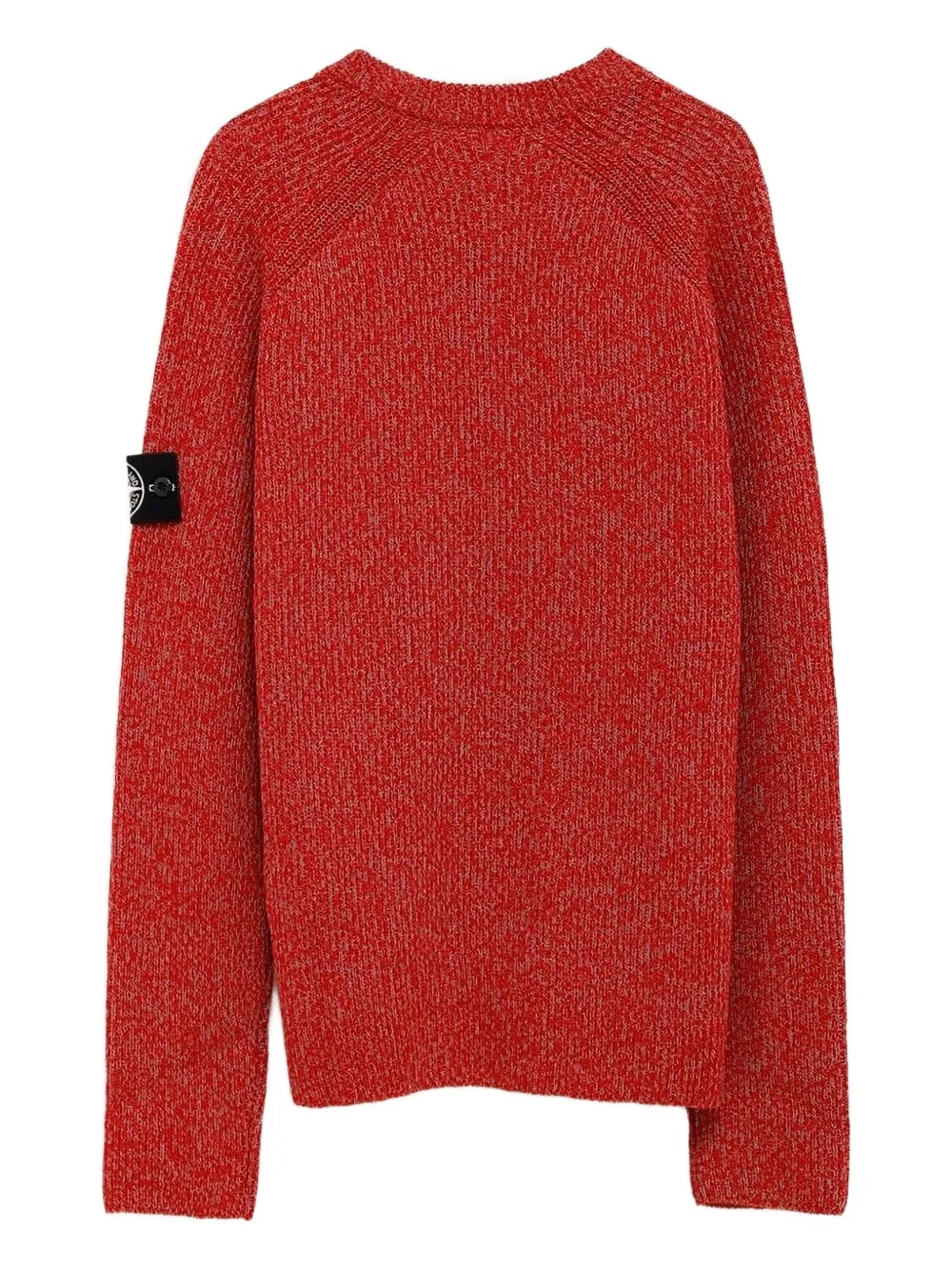 Stone Island ribbed-knit sleeve-patch sweat - Rood