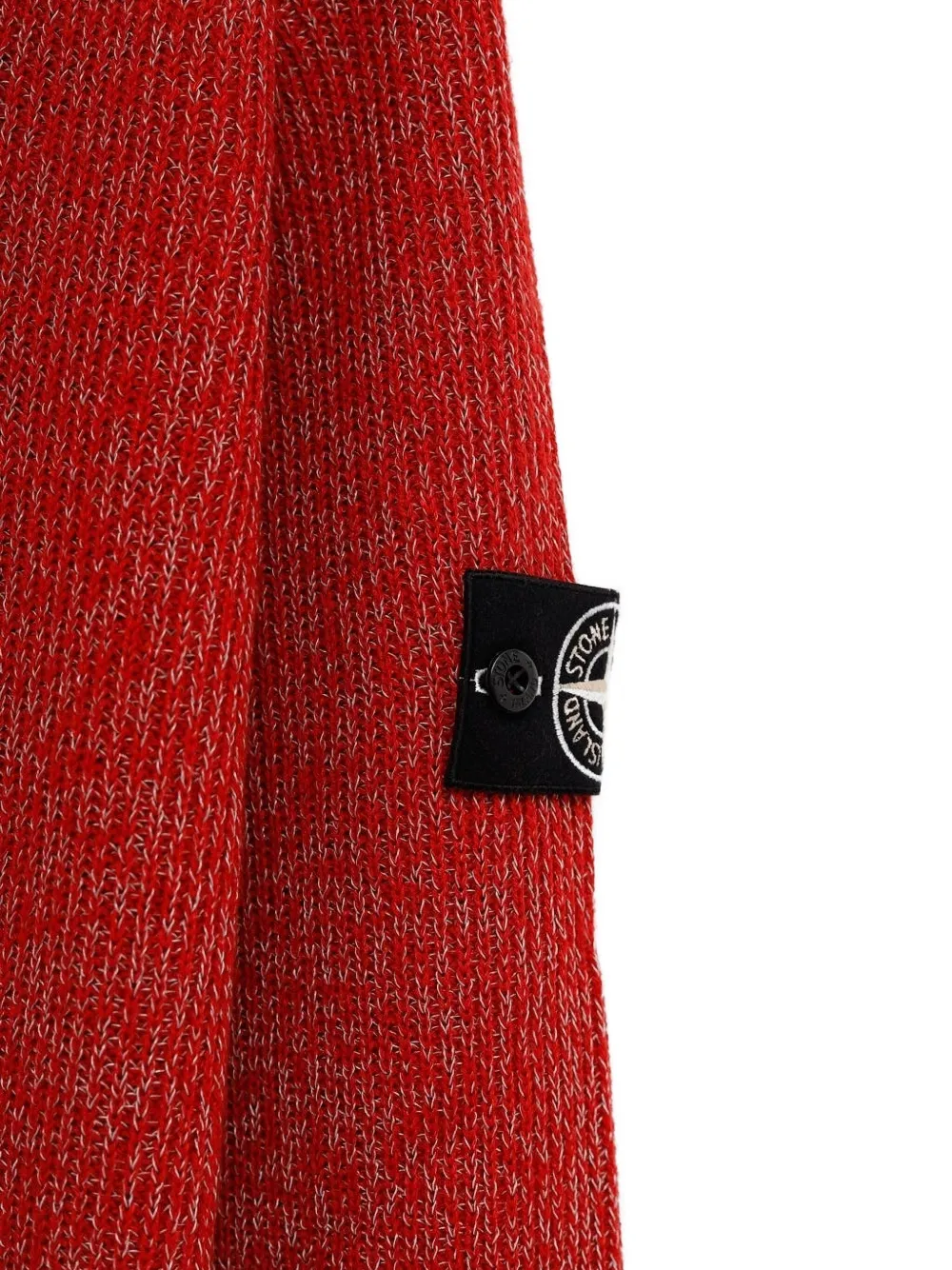 Stone Island Ribgebreide trui met patch Rood