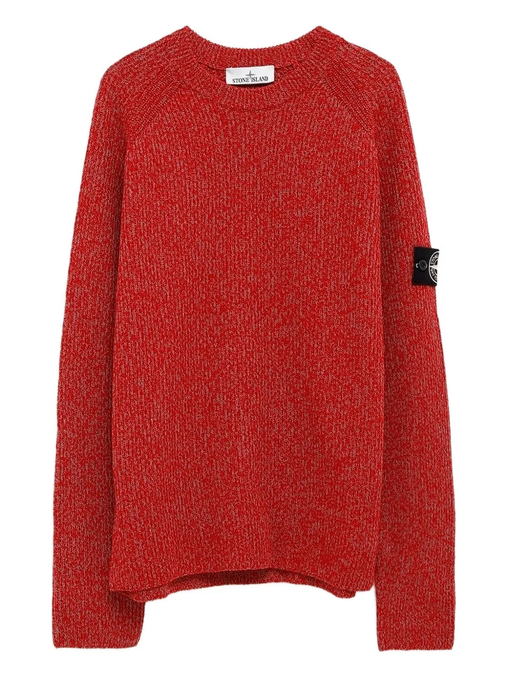 ribbed-knit sleeve-patch sweat