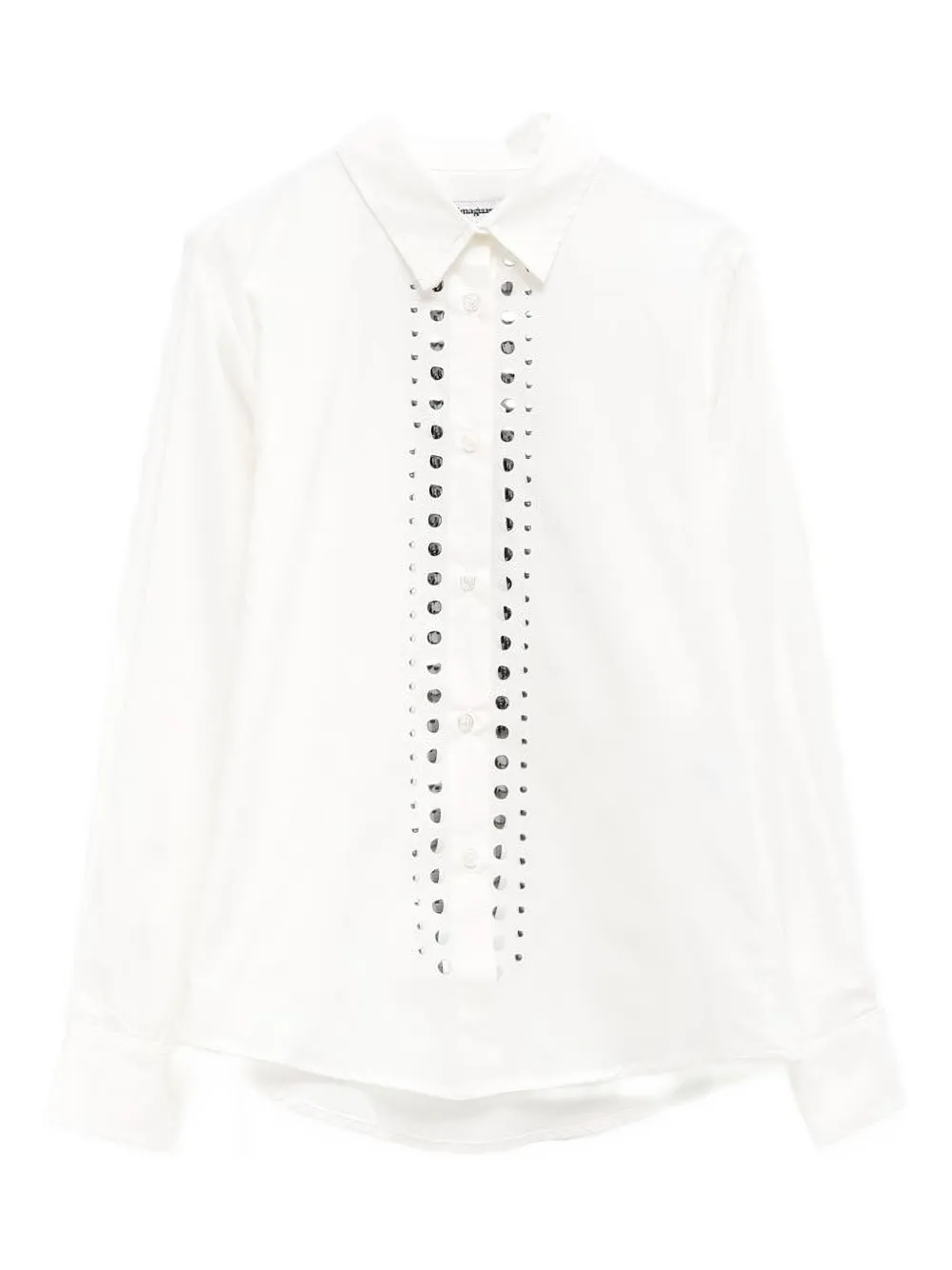 Sky studded pointed-collar shirt
