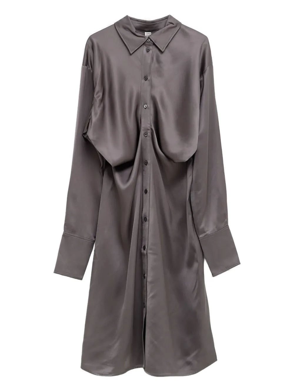 TOTEME vestido camisero midi con botones | gris | Image 1