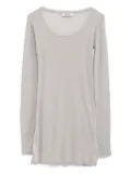 Gimaguas Bahmon scoop-neck long-sleeve mini dress - Grey