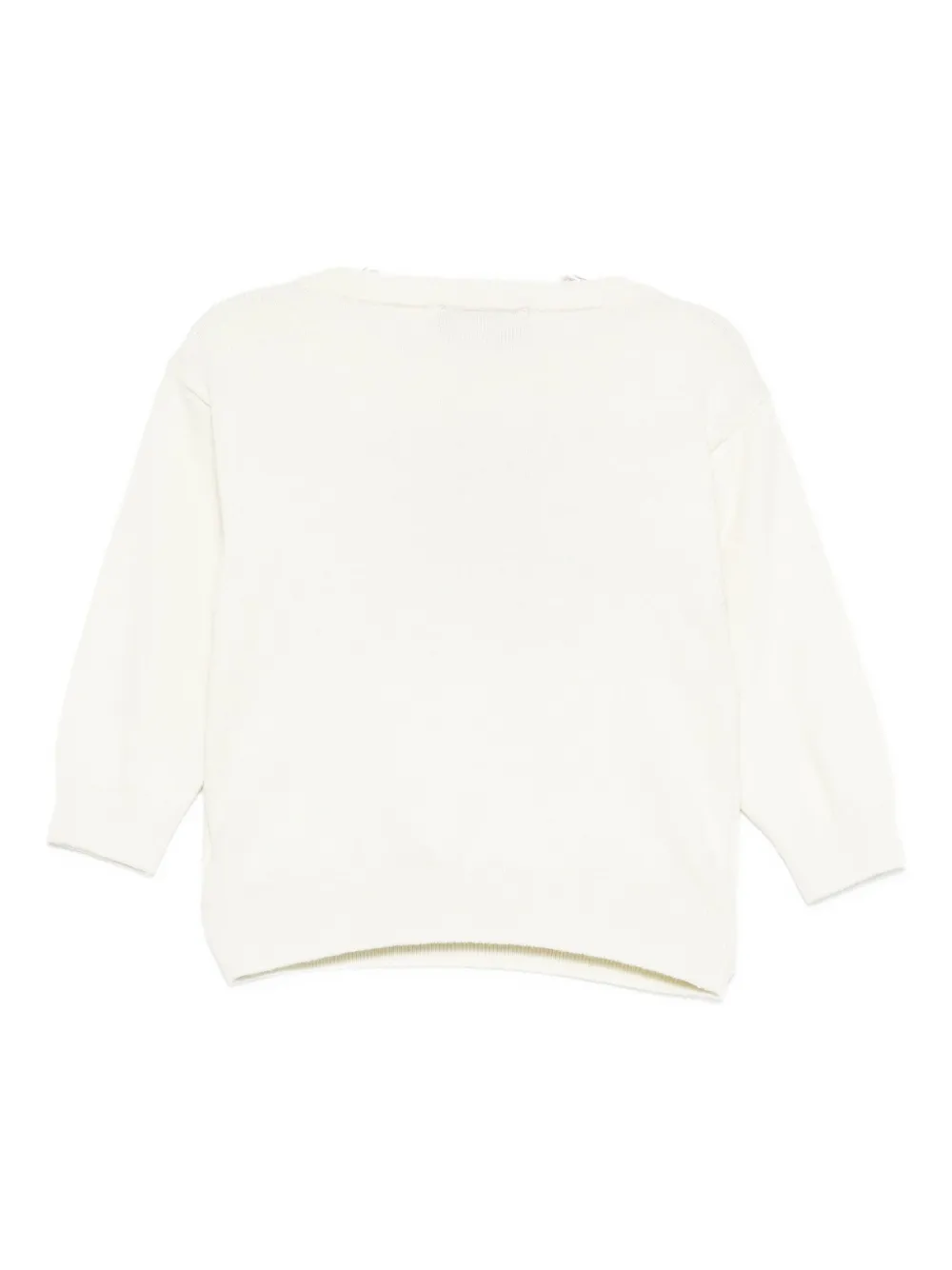 Moschino Kids teddy-logo sweater Wit